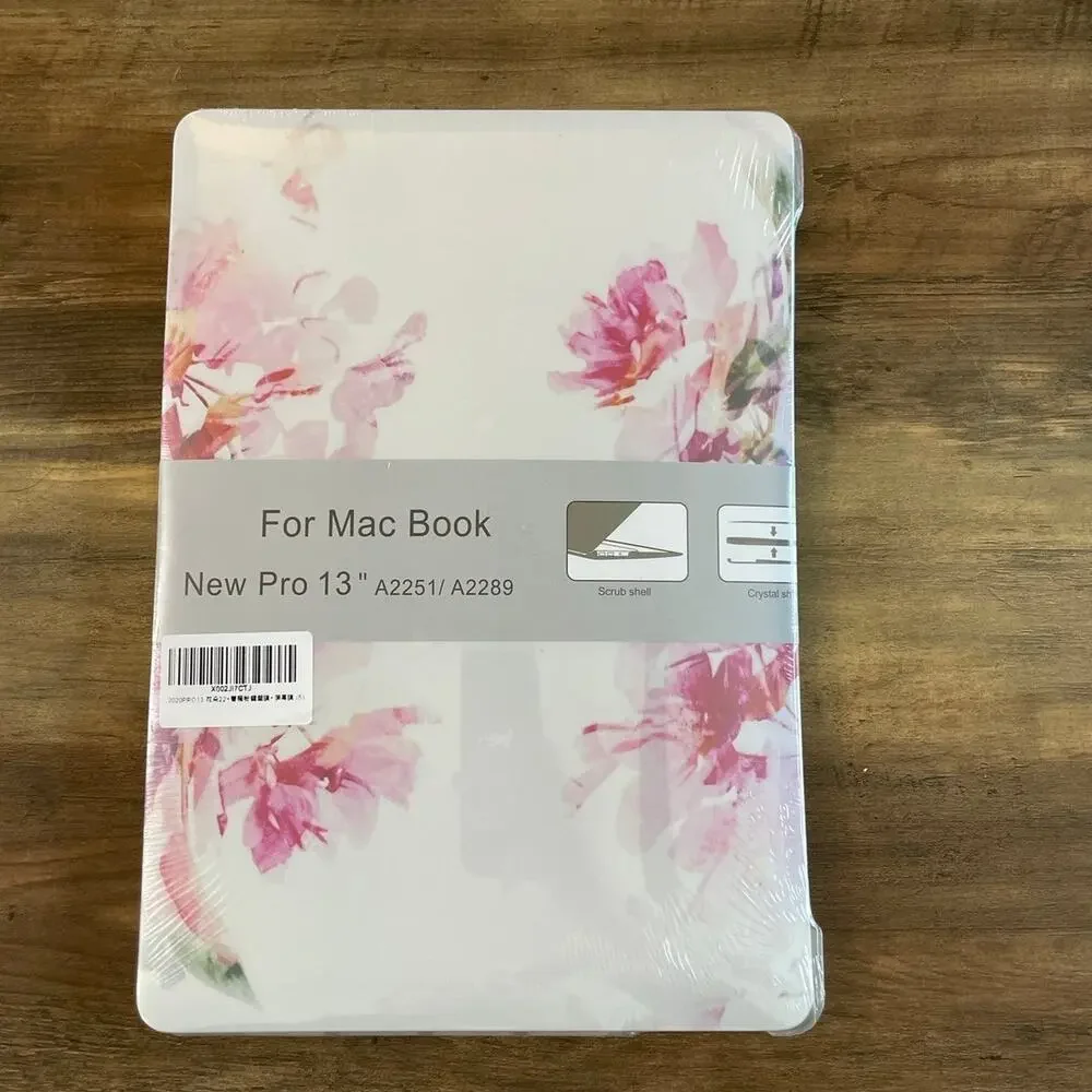 MacBook Pro 13” 2016-2020 pink floral design hardshell case